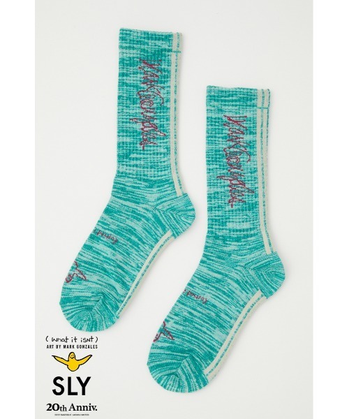 SLY（スライ）の「(What it isNt) x SLY JQART SOCKS マークゴンザレス コラボ 靴下（ソックス/靴下・レディース・ブラック系その他2/グリーン系その他・FREE）」の21枚目の写真