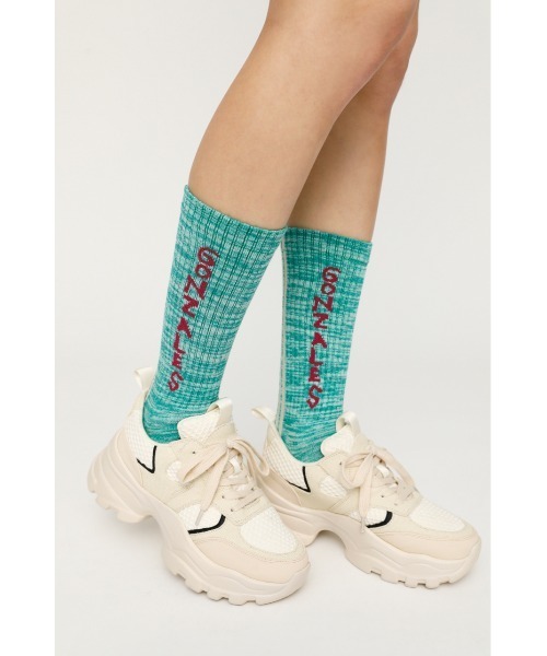 SLY（スライ）の「(What it isNt) x SLY JQART SOCKS マークゴンザレス コラボ 靴下（ソックス/靴下・レディース・ブラック系その他2/グリーン系その他・FREE）」の22枚目の写真