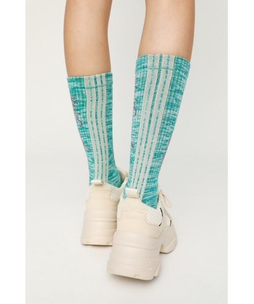 SLY（スライ）の「(What it isNt) x SLY JQART SOCKS マークゴンザレス コラボ 靴下（ソックス/靴下・レディース・ブラック系その他2/グリーン系その他・FREE）」の19枚目の写真