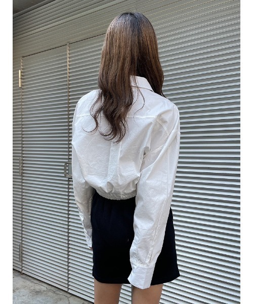 ENVYM(アンビー)の「EロゴギャザーショートSH(シャツ/ブラウス・レディース・チェック/ホワイト/ブルー・FREE)」の19枚目の写真