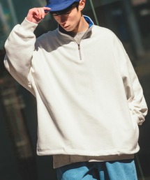 improves | バイカラー ハーフジップ 裏毛 スウェットトレーナー(スウェット)