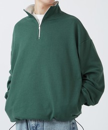 スウェット ハーフジップ」に該当するグリーン・カーキ/緑色系の