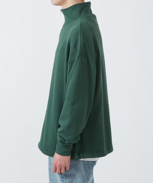 improves（インプローブス）の「バイカラー ハーフジップ スウェットトレーナー（スウェット・メンズ・オフホワイト/ダークグリーン/ブラック・MEDIUM/LARGE）」の12枚目の写真