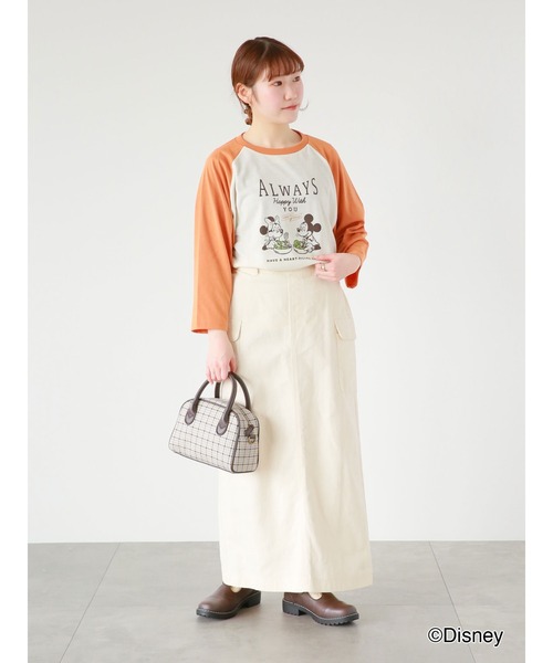 セール】【Disney】ミッキー/ラグラン七分袖Tシャツ（Tシャツ 