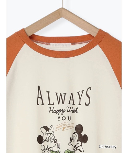 SAINT LAURENT 七分袖ラグランカットソー　ミッキーマウス　ディズニー セール】【Disney】ミッキー/ラグラン七分袖Tシャツ（Tシャツ