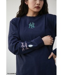AZUL by moussy | NEW ERA OVERSIZED LS TEE/NEW ERA オーバーサイズロングスリーブTシャツ(Tシャツ/カットソー)