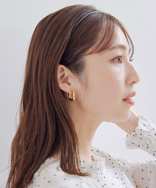 VIS（ビス）の「フェイクレザーナローカチューシャ（カチューシャ・レディース・ベージュ/ブラック・FREE）」の7枚目の写真