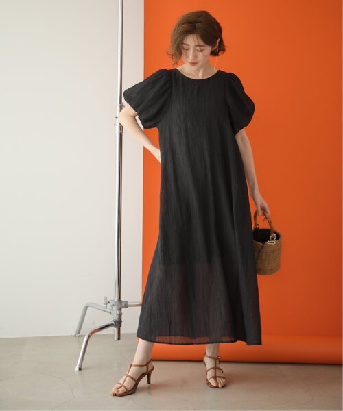 WEB限定バックオープンバルーンスリーブワンピース