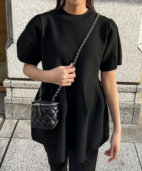 KOBE LETTUCE（コウベレタス）の「ボリュームフレアニットトップス（ニット/セーター・レディース・ピンク/ブラック/アイボリー/ネイビー・M/S）」の18枚目の写真