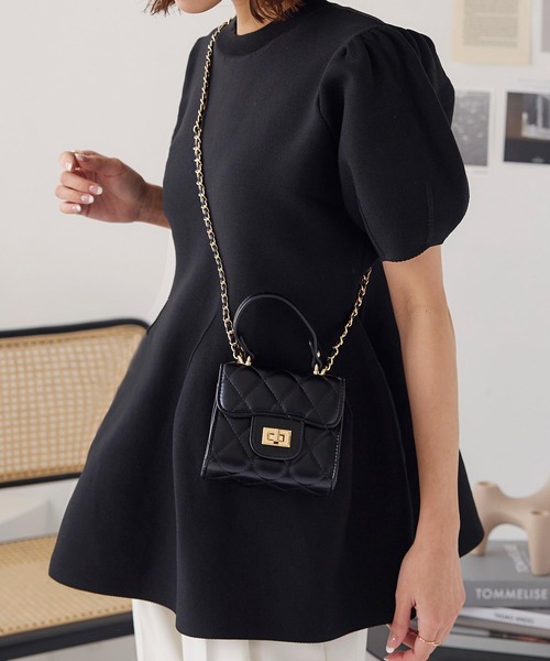 KOBE LETTUCE（コウベレタス）の「ボリュームフレアニットトップス（ニット/セーター・レディース・ピンク/ブラック/アイボリー/ネイビー・M/S）」の7枚目の写真