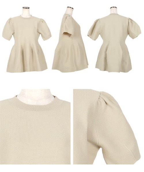 KOBE LETTUCE（コウベレタス）の「ボリュームフレアニットトップス（ニット/セーター・レディース・ピンク/ブラック/アイボリー/ネイビー・M/S）」の14枚目の写真