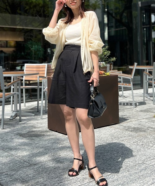 Chez toi（シェトワ）の「楊柳シアーブルゾン（ブルゾン・レディース・ブラック/サックスブルー/オフホワイト/キャメル/ホワイト系その他2・FREE）」の12枚目の写真