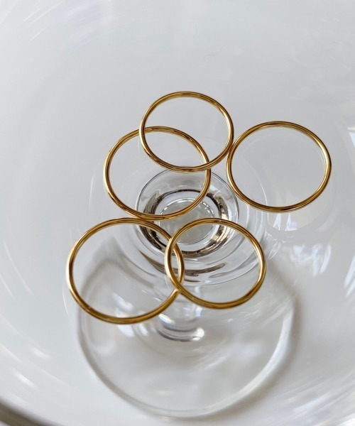 ECRu.】シンプル リング 5本セット（リング）｜tone（トーン）の