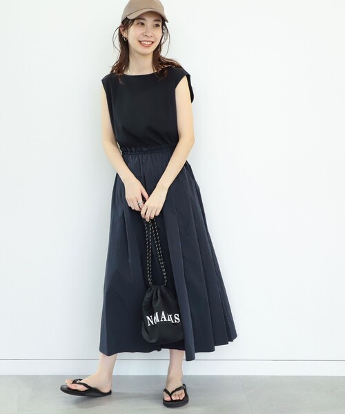 【なつみかん】Demi-Luxe BEAMS ワンピース Demi-Luxe BEAMS（デミルクス ビームス）タフタ コンビ