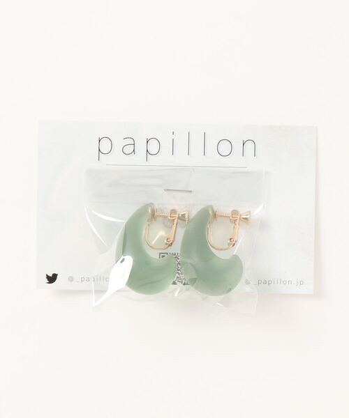 tone（トーン）の「【papillon】マットシースルーイヤリング(MA)（イヤリング・レディース・ホワイト/ブラウン/グリーン・FREE）」の3枚目の写真