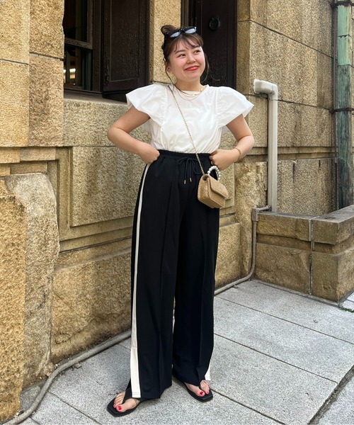 prose verse（プロズヴェール）の「サイドスリットラインパンツ（その他パンツ・レディース・ネイビー/ブラック・ﾌﾘ-）」の16枚目の写真