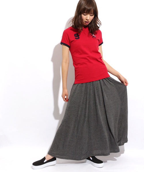 GIORDANO（ジョルダーノ）の「[GIORDANO]ワールドフラッグ半袖ポロシャツ（ポロシャツ・レディース・ホワイト/グレー/ネイビー/レッド・SMALL/MEDIUM/LARGE）」の7枚目の写真