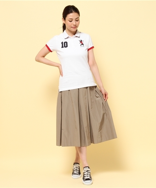 GIORDANO（ジョルダーノ）の「[GIORDANO]ワールドフラッグ半袖ポロシャツ（ポロシャツ・レディース・ホワイト/グレー/ネイビー/レッド・SMALL/MEDIUM/LARGE）」の20枚目の写真