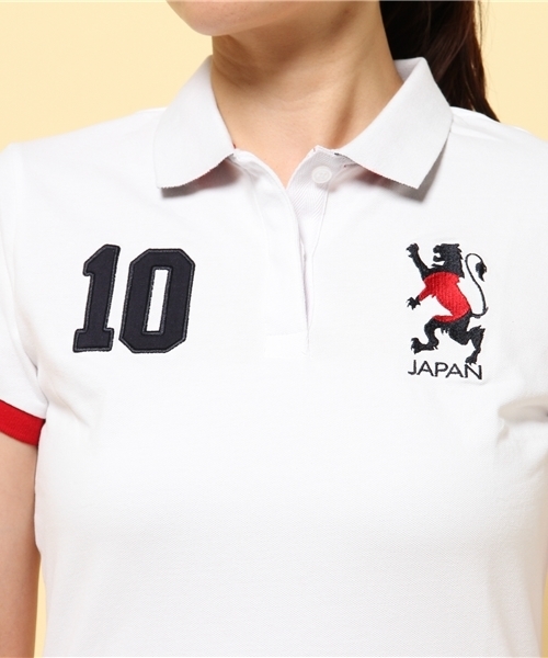 GIORDANO（ジョルダーノ）の「[GIORDANO]ワールドフラッグ半袖ポロシャツ（ポロシャツ・レディース・ホワイト/グレー/ネイビー/レッド・SMALL/MEDIUM/LARGE）」の21枚目の写真