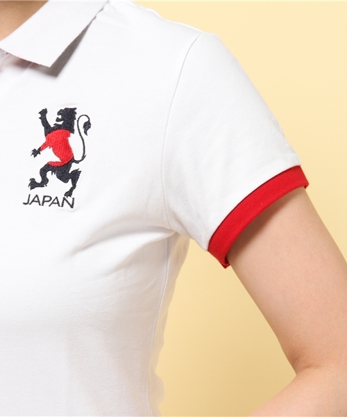 GIORDANO（ジョルダーノ）の「[GIORDANO]ワールドフラッグ半袖ポロシャツ（ポロシャツ・レディース・ホワイト/グレー/ネイビー/レッド・SMALL/MEDIUM/LARGE）」の11枚目の写真