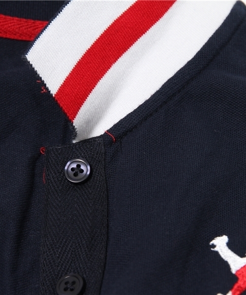 GIORDANO（ジョルダーノ）の「[GIORDANO]ワールドフラッグ半袖ポロシャツ（ポロシャツ・レディース・ホワイト/グレー/ネイビー/レッド・SMALL/MEDIUM/LARGE）」の10枚目の写真