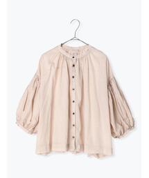 TSUHARU by Samansa Mos2 | 製品染めギャザーブラウス(シャツ/ブラウス)