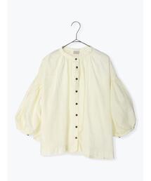 TSUHARU by Samansa Mos2 | 製品染めギャザーブラウス(シャツ/ブラウス)