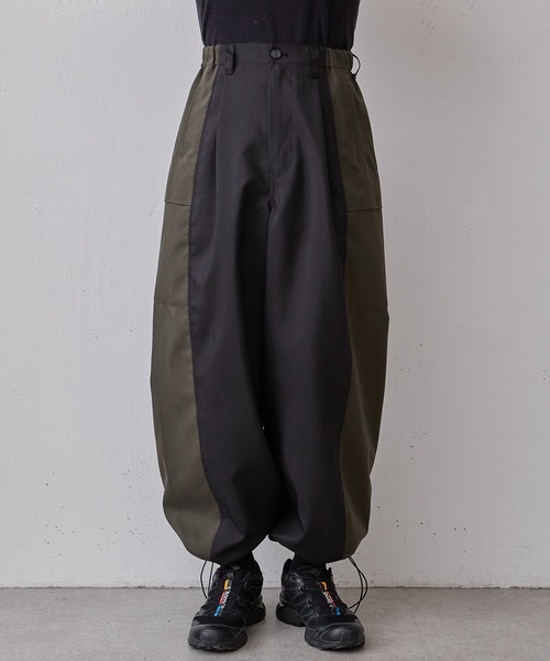 Lui's(ルイス)の「【Neucon / ニューコン】23AW 切替カーゴパンツ (セットアップ対応)(カーゴパンツ・メンズ・オリーブ/ブラック・1/2)」の6枚目の写真