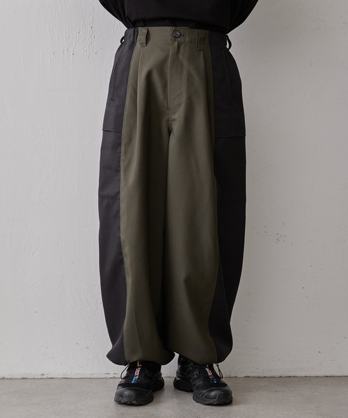 Lui's(ルイス)の「【Neucon / ニューコン】23AW 切替カーゴパンツ (セットアップ対応)(カーゴパンツ・メンズ・オリーブ/ブラック・1/2)」の17枚目の写真