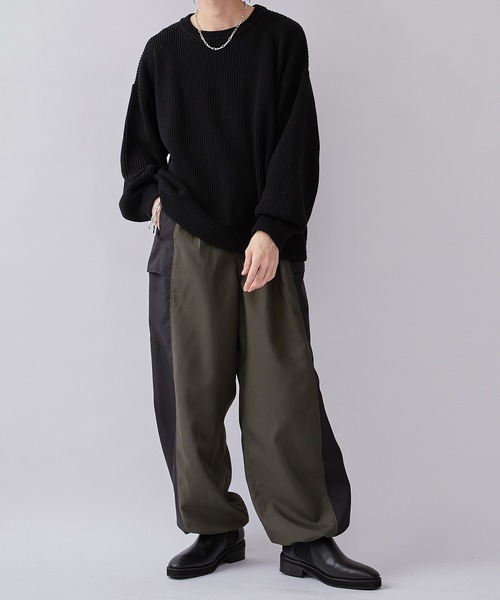 Lui's(ルイス)の「【Neucon / ニューコン】23AW 切替カーゴパンツ (セットアップ対応)(カーゴパンツ・メンズ・オリーブ/ブラック・1/2)」の15枚目の写真