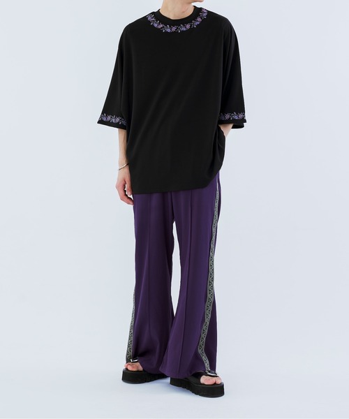 Ellno Loset(エルノロゼット)の「フラワー刺繍ドルマンT(Tシャツ/カットソー・メンズ・オフホワイト/ブラック・MEDIUM/LARGE)」の16枚目の写真