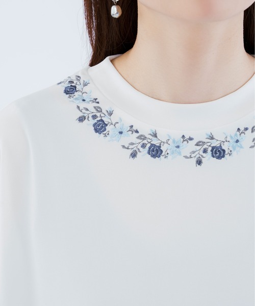 Ellno Loset(エルノロゼット)の「フラワー刺繍ドルマンT(Tシャツ/カットソー・メンズ・オフホワイト/ブラック・MEDIUM/LARGE)」の21枚目の写真