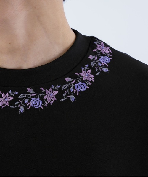 Ellno Loset(エルノロゼット)の「フラワー刺繍ドルマンT(Tシャツ/カットソー・メンズ・オフホワイト/ブラック・MEDIUM/LARGE)」の22枚目の写真