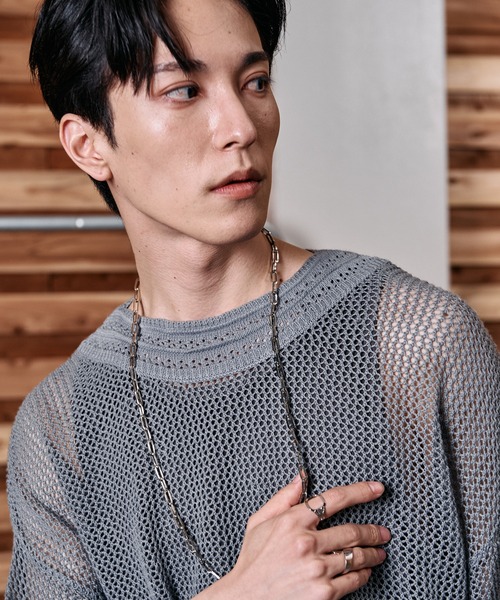 NO ID.（ノーアイディ）の「3WAYスクエアロングチェーンネックレス（ネックレス・メンズ・シルバー・ONE SIZE）」の19枚目の写真