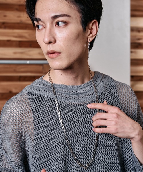 NO ID.（ノーアイディ）の「3WAYスクエアロングチェーンネックレス（ネックレス・メンズ・シルバー・ONE SIZE）」の20枚目の写真