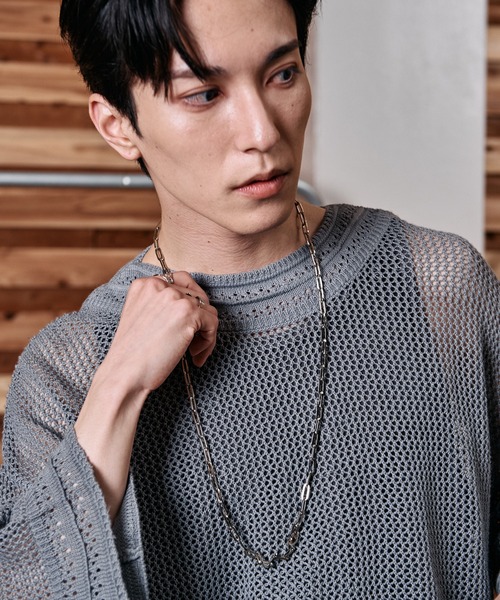 NO ID.（ノーアイディ）の「3WAYスクエアロングチェーンネックレス（ネックレス・メンズ・シルバー・ONE SIZE）」の21枚目の写真