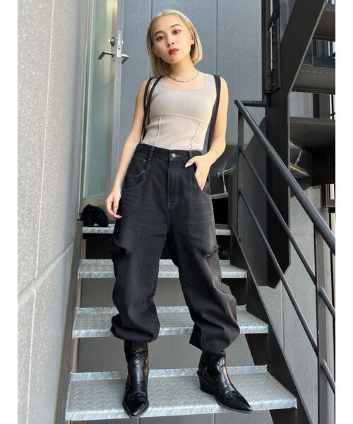 EMODA（エモダ）の「ミニマルフィットトップ（タンクトップ・レディース・ブラック/ホワイト/グレー/ベージュ・FREE）」の8枚目の写真