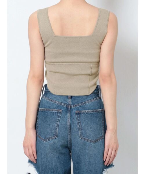 EMODA（エモダ）の「ミニマルフィットトップ（タンクトップ・レディース・ブラック/ホワイト/グレー/ベージュ・FREE）」の13枚目の写真