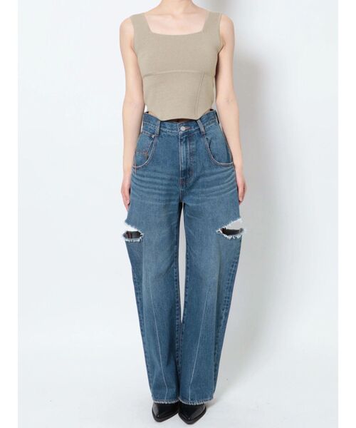 EMODA（エモダ）の「ミニマルフィットトップ（タンクトップ・レディース・ブラック/ホワイト/グレー/ベージュ・FREE）」の17枚目の写真