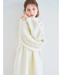 dazzlin | 【WEB限定カラーあり】パーティパールビジューニットワンピース(ワンピース)