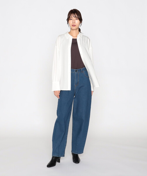 COMME CA ISM（コムサイズム）の「レーヨンナイロン　タンクトップ（タンクトップ・レディース・ホワイト/ブラウン/ブラック・MEDIUM/LARGE）」の10枚目の写真