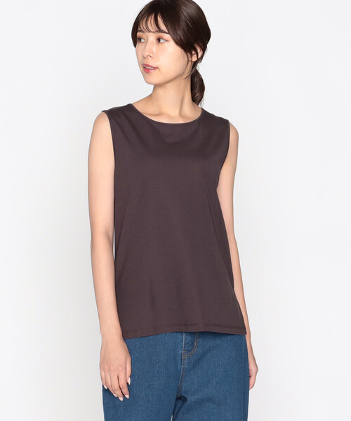COMME CA ISM（コムサイズム）の「レーヨンナイロン　タンクトップ（タンクトップ・レディース・ホワイト/ブラウン/ブラック・MEDIUM/LARGE）」の11枚目の写真