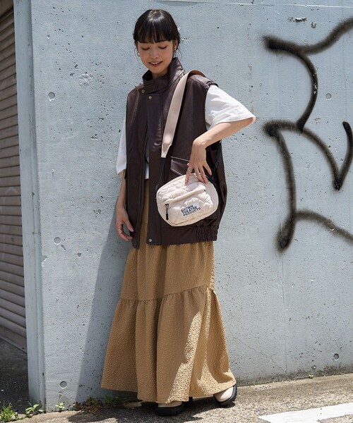 FREAK'S STORE（フリークスストア）の「フクレジャガード アシメスカート（スカート・レディース・ベージュ/ブラック/オフホワイト・SMALL/MEDIUM）」の18枚目の写真