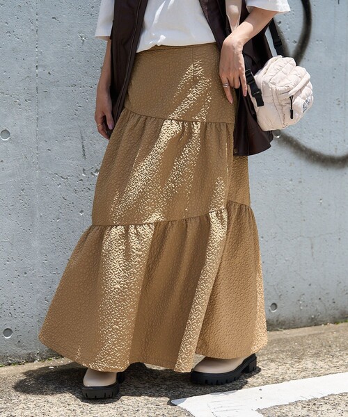 FREAK'S STORE（フリークスストア）の「フクレジャガード アシメスカート（スカート・レディース・ベージュ/ブラック/オフホワイト・SMALL/MEDIUM）」の16枚目の写真