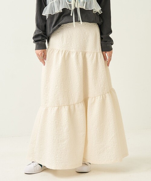 FREAK'S STORE（フリークスストア）の「フクレジャガード アシメスカート（スカート・レディース・ベージュ/ブラック/オフホワイト・SMALL/MEDIUM）」の12枚目の写真