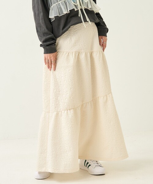 FREAK'S STORE（フリークスストア）の「フクレジャガード アシメスカート（スカート・レディース・ベージュ/ブラック/オフホワイト・SMALL/MEDIUM）」の11枚目の写真