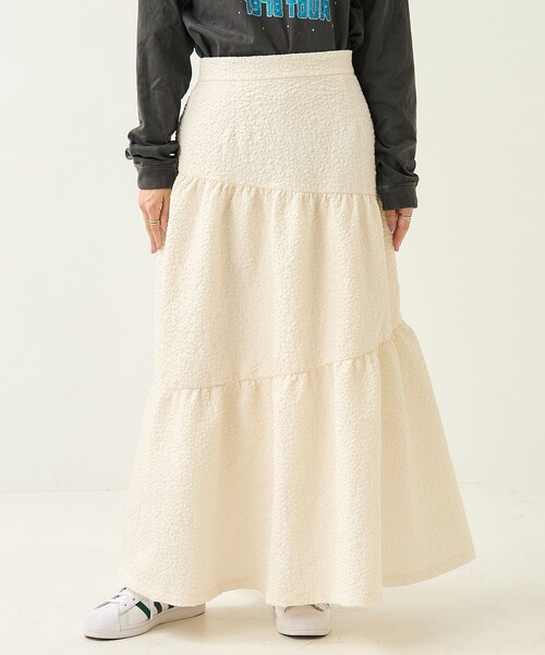 FREAK'S STORE（フリークスストア）の「フクレジャガード アシメスカート（スカート・レディース・ベージュ/ブラック/オフホワイト・SMALL/MEDIUM）」の9枚目の写真