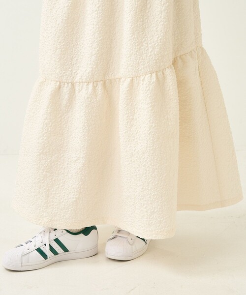 FREAK'S STORE（フリークスストア）の「フクレジャガード アシメスカート（スカート・レディース・ベージュ/ブラック/オフホワイト・SMALL/MEDIUM）」の4枚目の写真