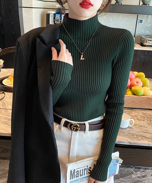 セール】薄手細身ハイネックニット（ニット/セーター）｜DiamondHearts