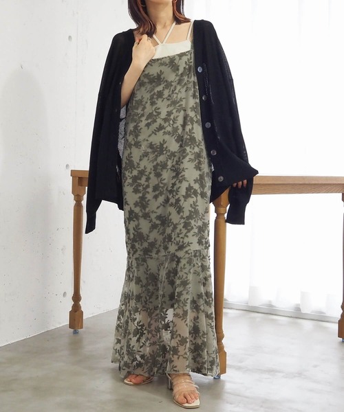 tiptop（ティップトップ）の「ベロアオパールキャミワンピース（ワンピース・レディース・ブラック/アイボリー/グレイッシュベージュ・FREE）」の21枚目の写真